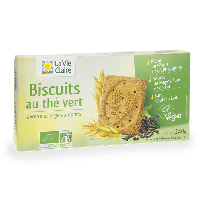 Biscuits nutrition au the vert