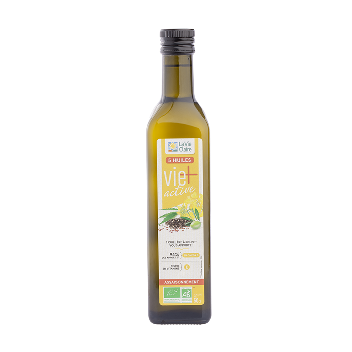 Huile mélange vie active+ 50cl - blend of 5 oils - La Vie Claire