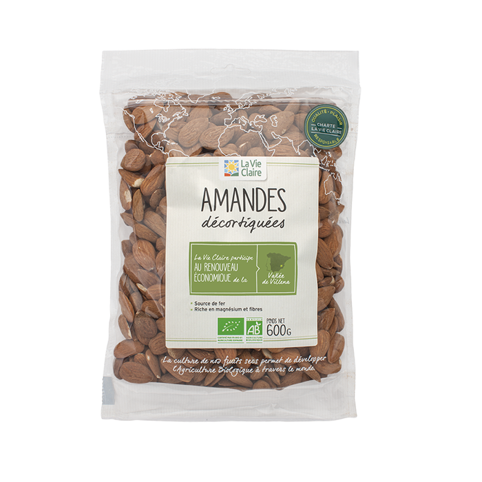 AMANDES DECORTIQUEES 600G