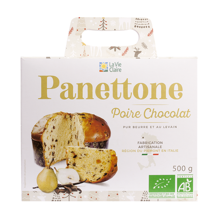 Panettone poire chocolat 500g - La Vie Claire