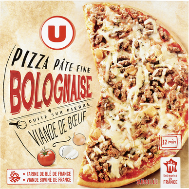 Pizza bolognaise à pates fines U