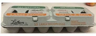 Lathem Oeufs Brown Large x 12