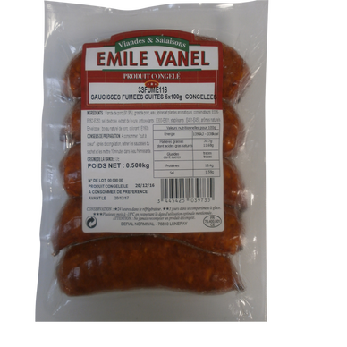 Saucisse fumée cuites Emile Vanel 