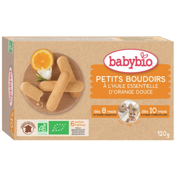 BabyBio Boudoirs Huile Essentielle Oranger Dès 8 Mois Bio 120 g 