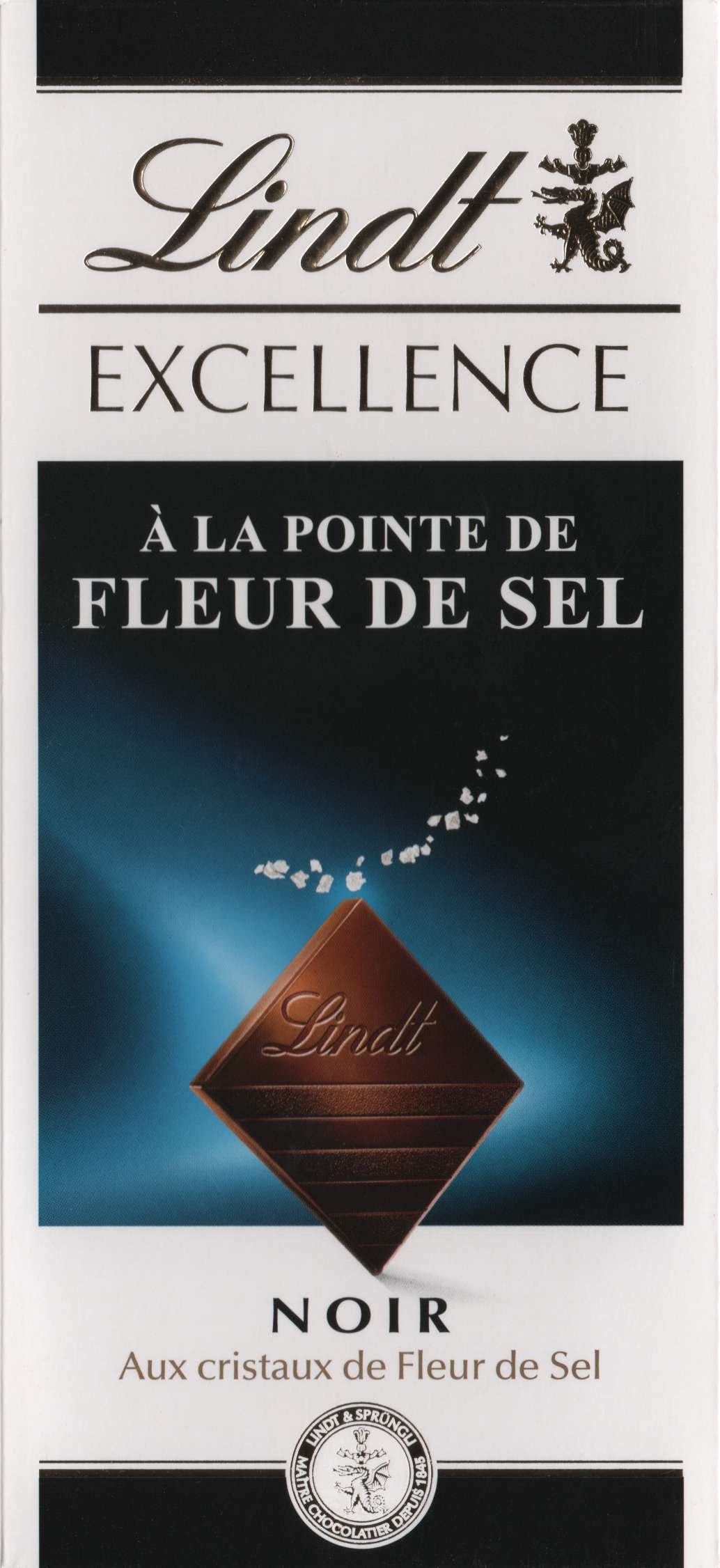 Lindt dark chocolate with a touch of fleur de sel