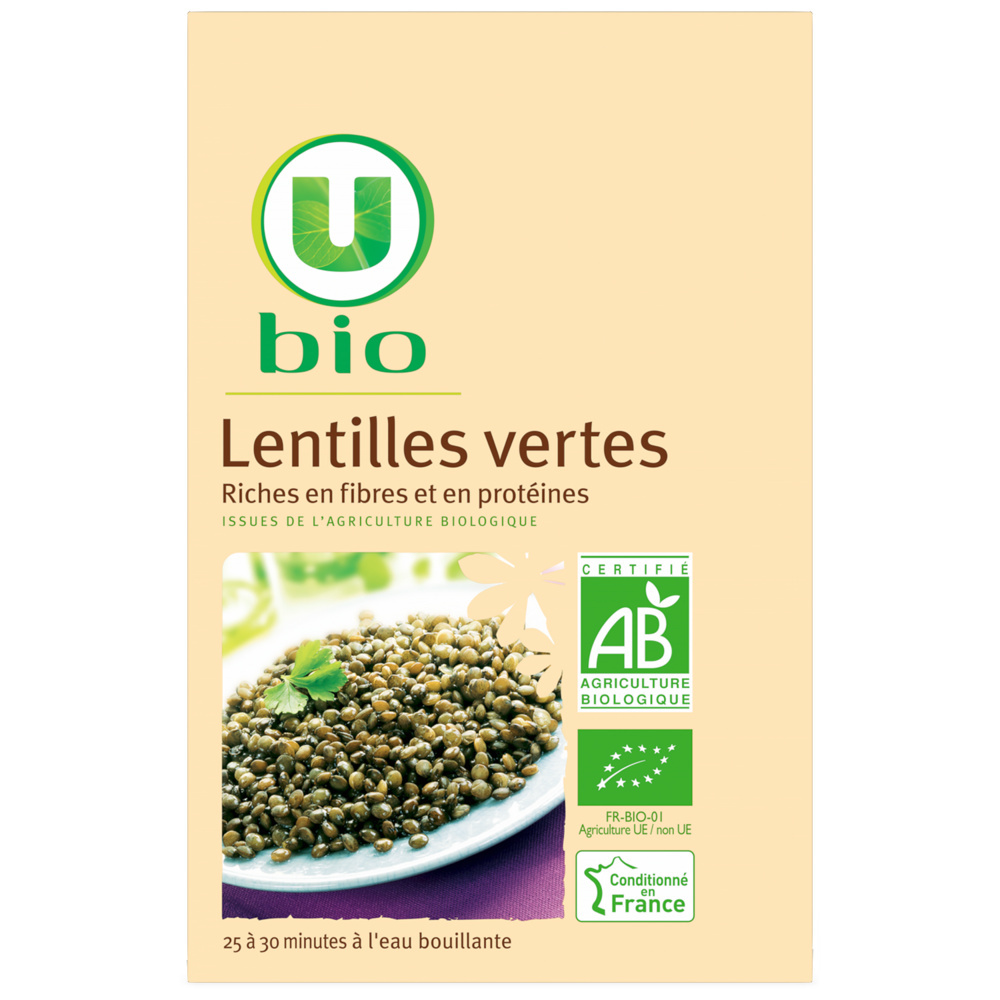Organic green lentils U