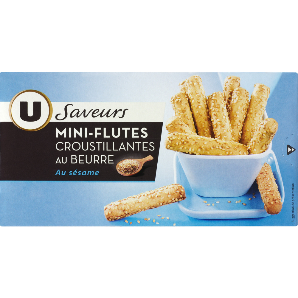 Mini flûte croustillantes au sésame U
