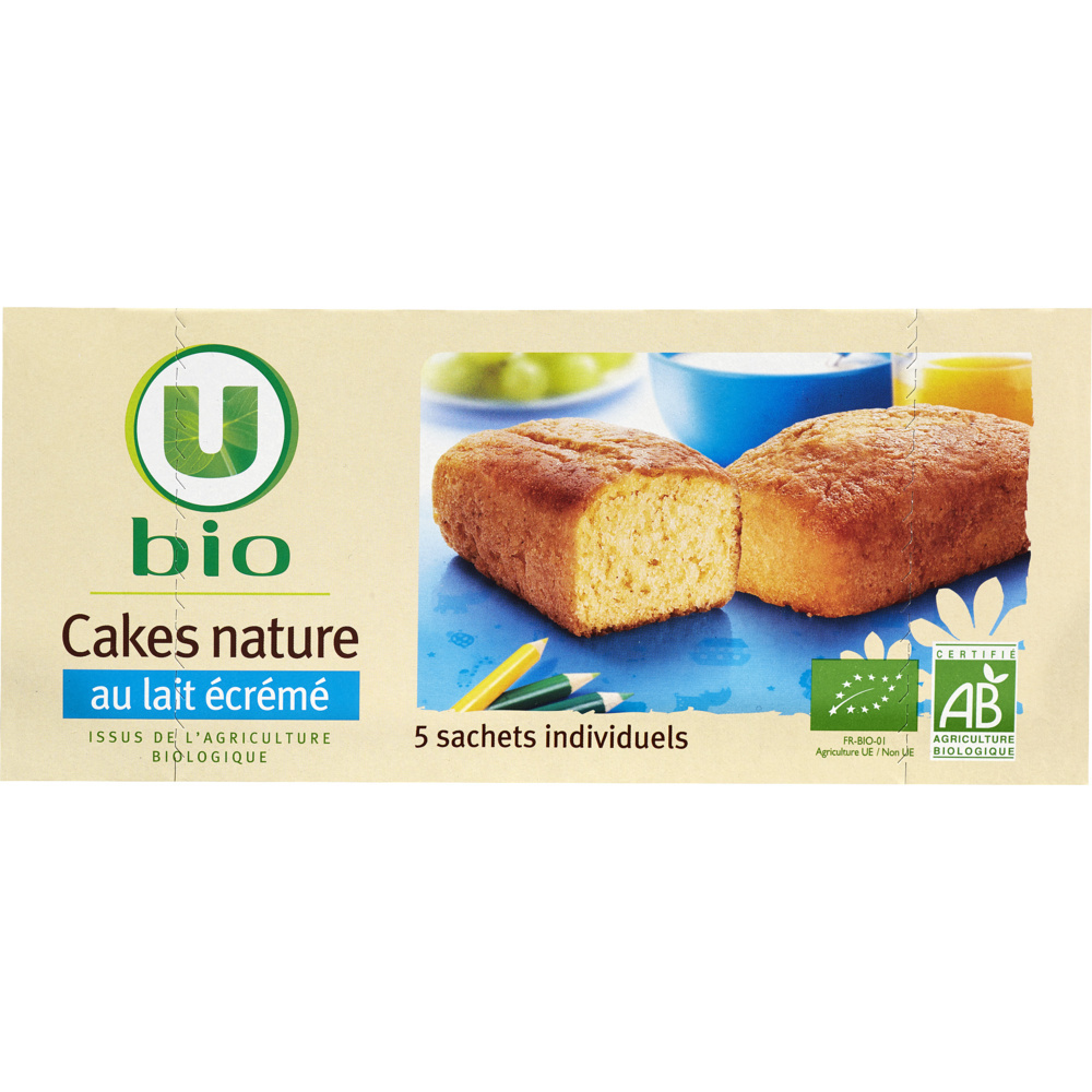 Plain cake with skimmed milk ORGANIC U