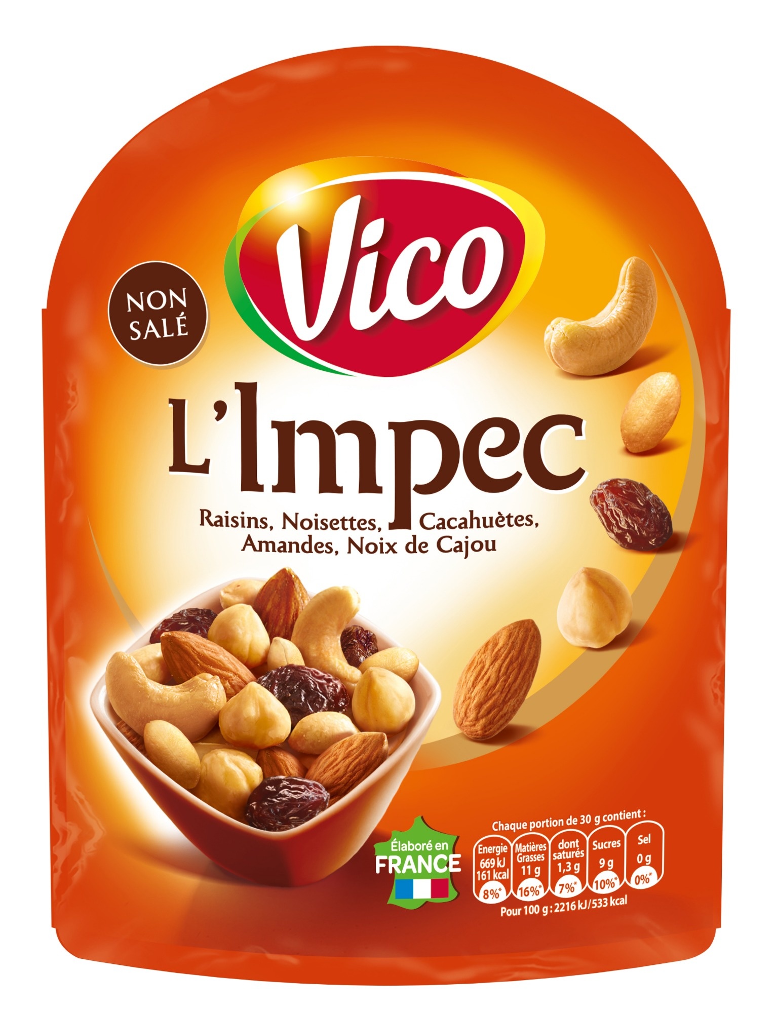 Mélange de noix et fruis secs L'impec Vico