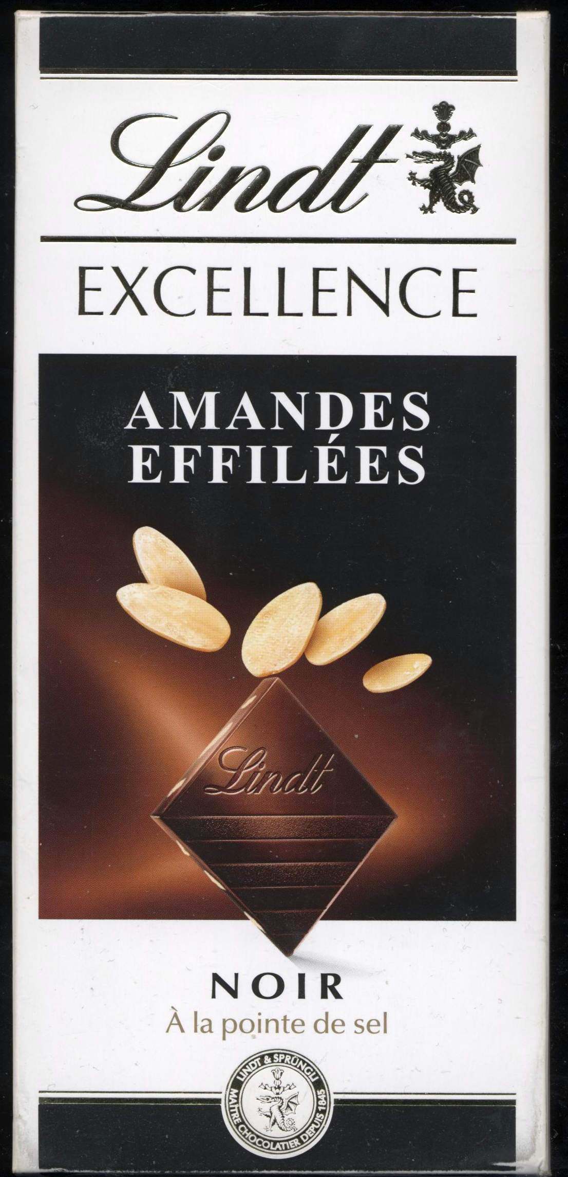 Lindt Excellence dark chocolate and slivered almonds