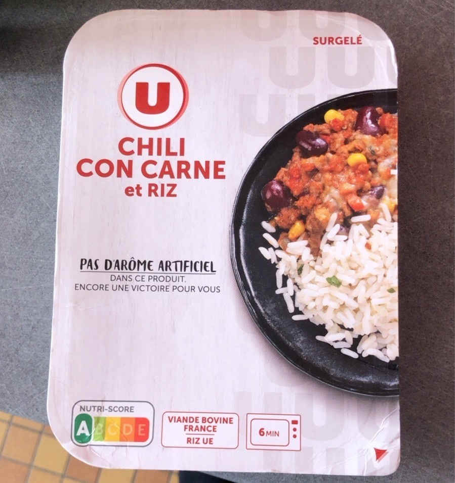 Chili con carne and rice U 