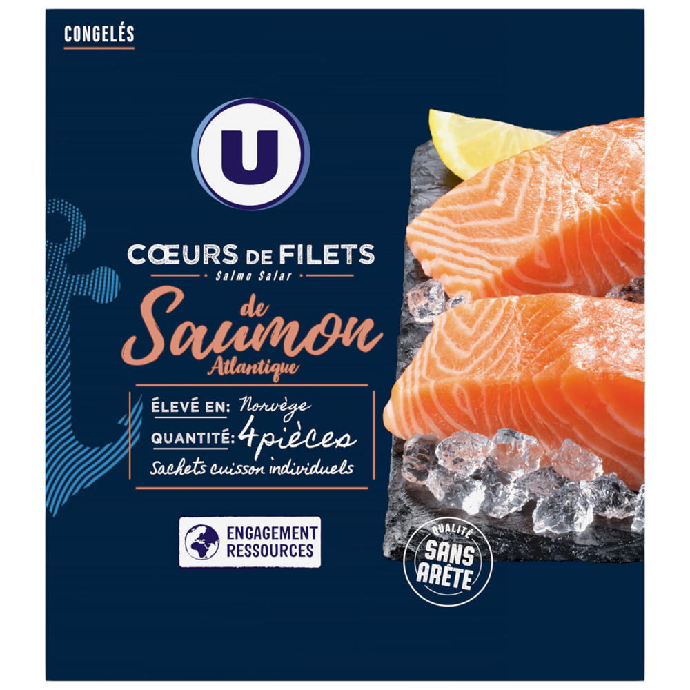 Atlantic salmon fillet hearts U