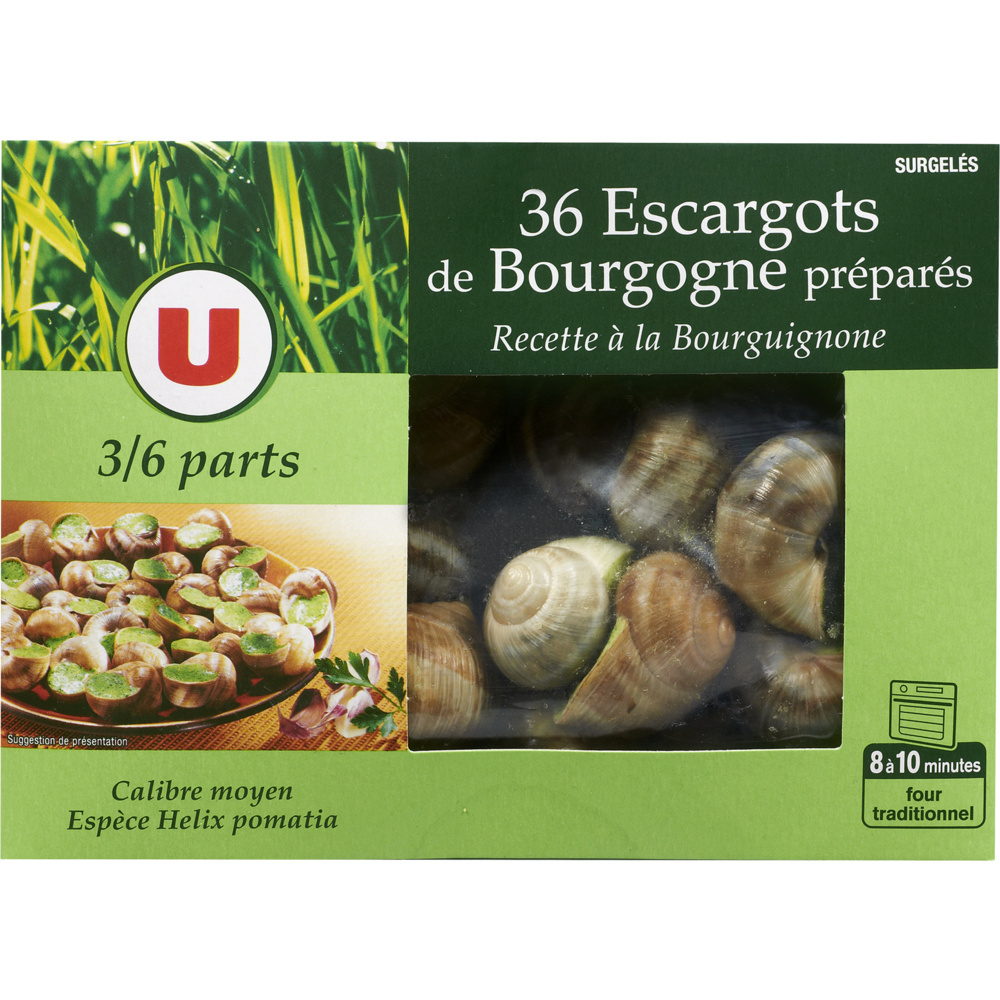 Prepared Burgundy snails x36 U
