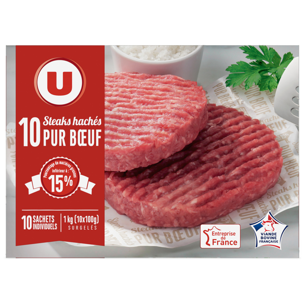 Pure beef minced steaks 10% U