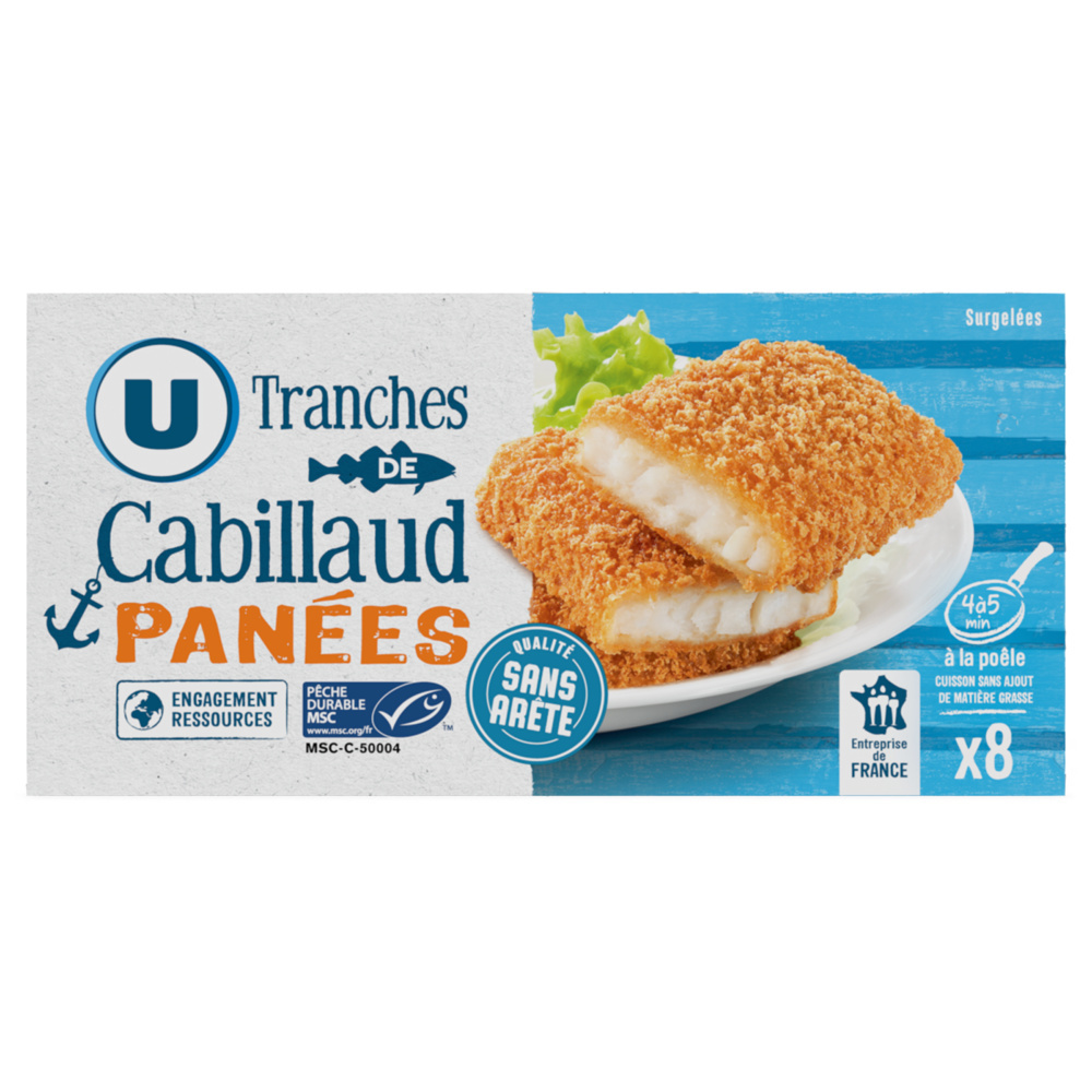 Breaded cod slices U