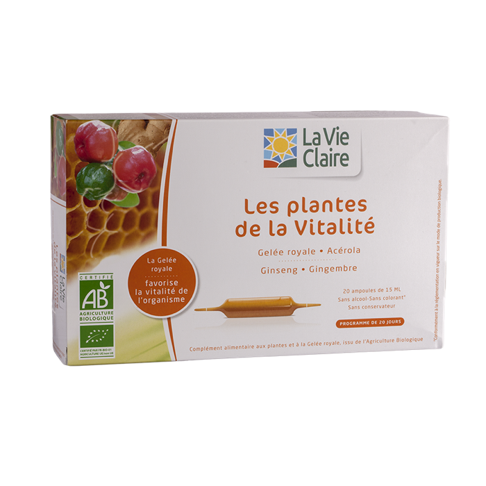 Extrait fluide de plante 20 ampoules - vitalité - La Vie Claire