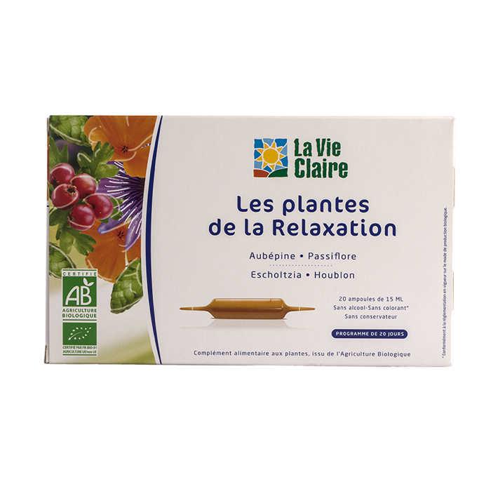 Extrait fluide de plante 20 ampoules - relaxation - La Vie Claire