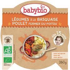 BABYBIO LEGUMES BASQUAISE POULET - DES 15 MOIS