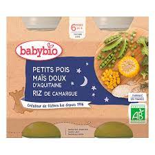 Babybio Pot Nuit Petits Pois Mais Riz - Des 6 Mois