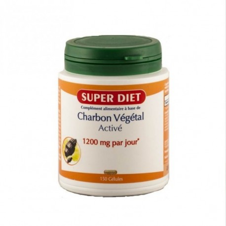 Charbon végétal actif 150 unités - confort digestif - Superdiet