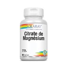 Citrate de magnésium 90 unités - réduit la fatigue/crampes/stress - Solaray