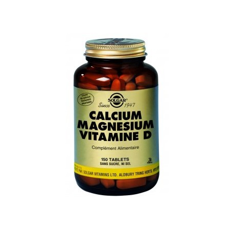 Calcium Magnésium Vitamine D3 - maintien des os/énergie - Solgar