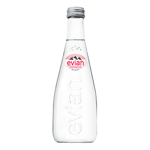 Evian verre petillante 75 cl (12u.)