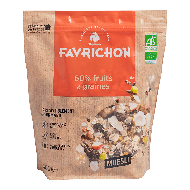 MUESLI TRADITION 60% FRUITS&GRAINES SANS GLUTEN