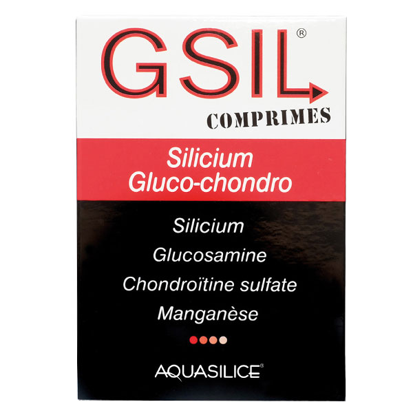 GeSIL comprimés Glucochondro Silicium 30 unités - santé des os/articulation - Aquasilice