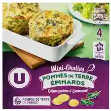 Mini potato and spinach gratin